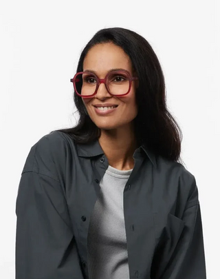 Reading Office Glasses in Cherry Red
