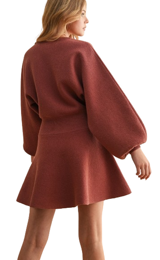 Miou Muse Balloon Sleeve Sweater Dress