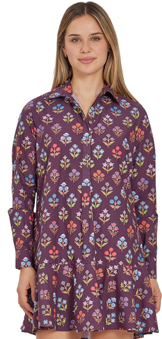 Polly Dress in Holiday Flowers