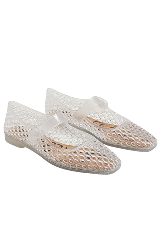 Micheala Jelly Mary Jane Flat in Clear Jelly