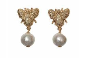 Bee Pearl Earrings