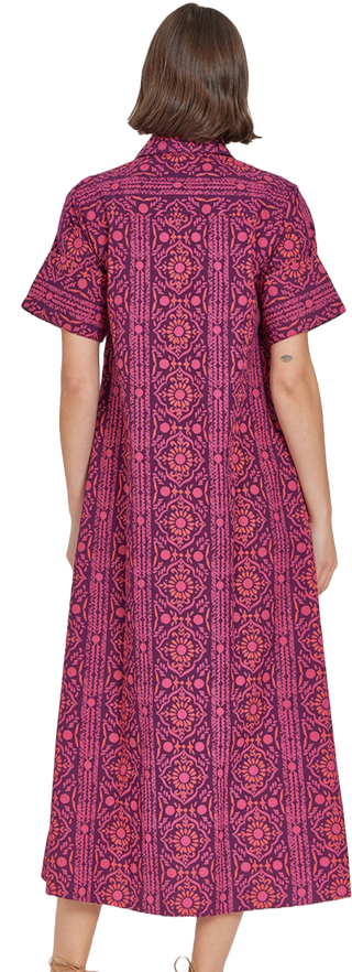 Gibbons Maxi Dress in Mulberry Stripes