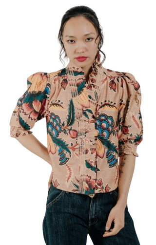 Zuri Top, Aster Harvest Print