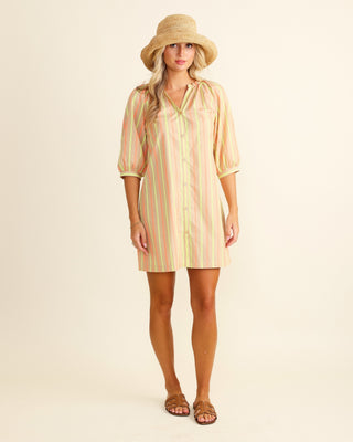 S'EDGE  AMANDA DRESS DESERT STRIPE