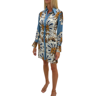 Avery Dress in Cornflower Burst