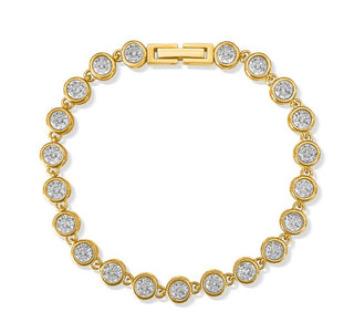 ELLIE VAIL CAELLA BEZEL TENNIS BRACELET, GOLD