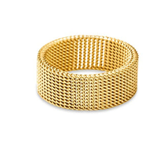 Ellie Vail Etta Mesh Ring, Gold