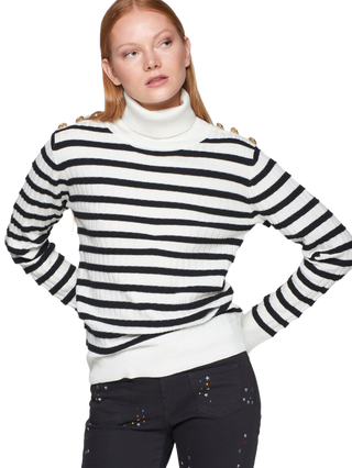 Gold Button Shoulder Sweater