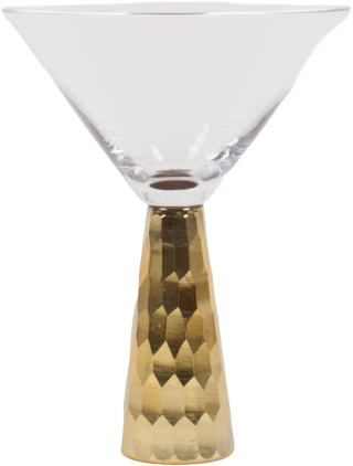 Gold Hammered Martini Glass