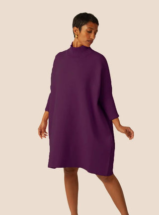 KERISMA AJA DRESS PURPLE WINE