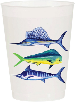 Sport Fish Frosted Cups - Set of 6