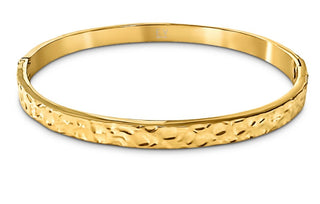 ELLIE VAIL MARIBEL HAMMERED BANGLE BRACELET, GOLD