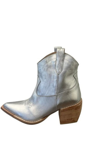 Silver Western Boot
