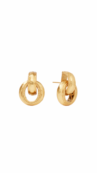 Julie Vos Cannes Doorknocker Earrings, Gold