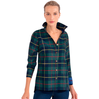 Comfy Cozy Shirt in Green Multi Plaidly Cooper