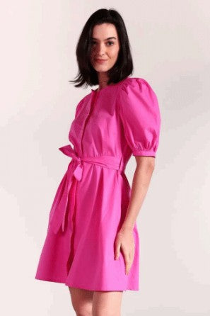 MAUDE VIVANTE PAULA SHORT SLEEVE DRESS ROSE