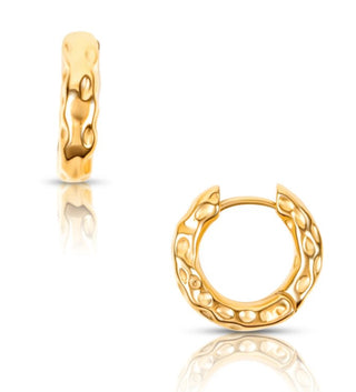 ELLIE VAIL BLAKELY HAMMERED MINI HOOP EARRINGS