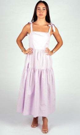 SINCERELY OURS ALEXA MAXI DRESS, LAVENDER POPLIN