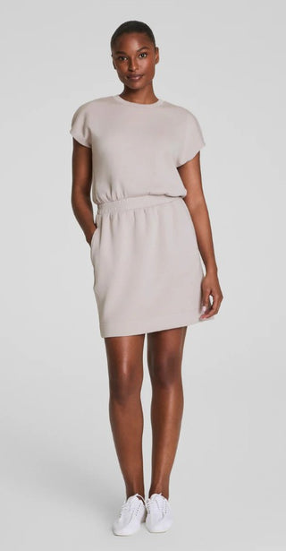 Spanx Air Essentials Crew Sweatshirt Dress, French Grey