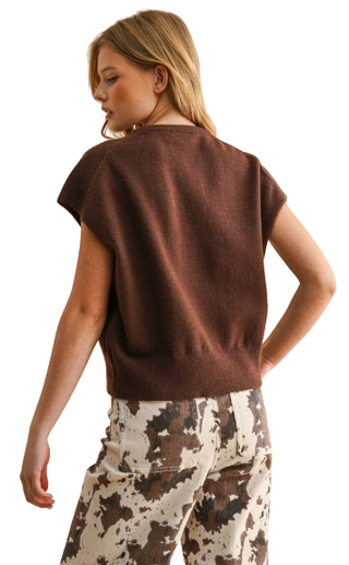 Miou Muse Loose Fit S/S Sweater Top