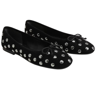 Alie Stud Ballet Flat in Black