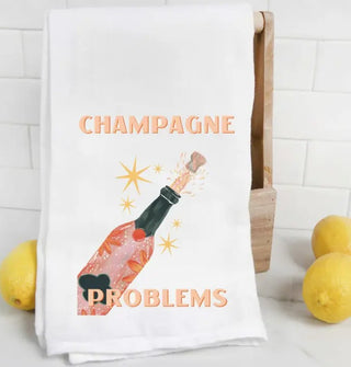 TEA TOWEL - CHAMPAGNE PROBLEMS