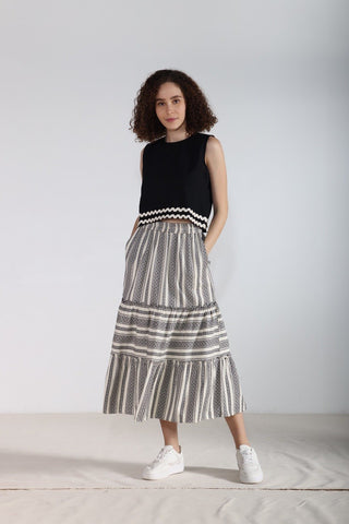 ROWE LENI MAXI SKIRT MONOCHROME