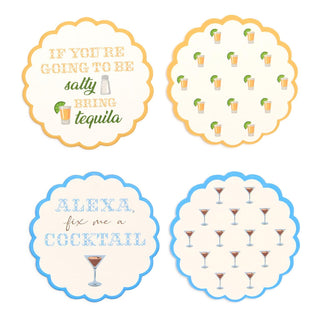 Cocktails First Set of 24 Heavyweight Paper Coasters