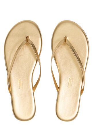 Metallic Flip Flops in Blink