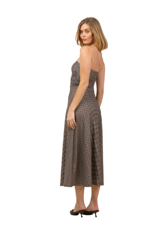 Smith & Quinn Gloria Maxi Dress, Black/Beige Gingham