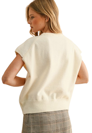 Miou Muse Loose Fit S/S Sweater Top