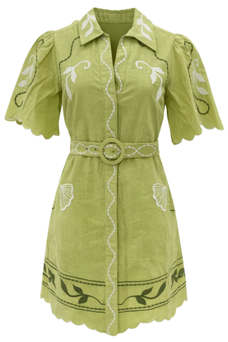 Poppy Dress in Pastel Mint