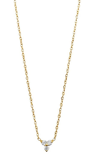 ELLIE VAIL DONNA TRIPLE STONE NECKLACE, GOLD