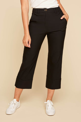 RENUAR 24" CROPPED PANT BLACK