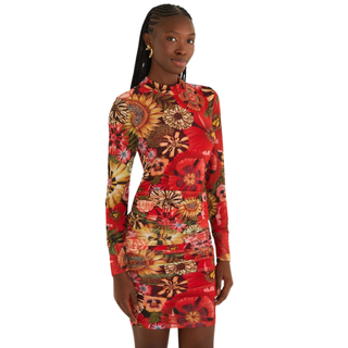 Flowershop Mini Black Tulle Mini Dress