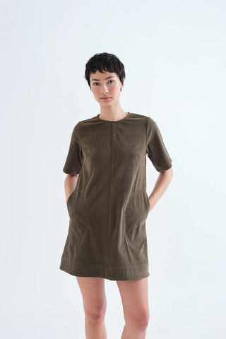 Short Dress, Olive Green