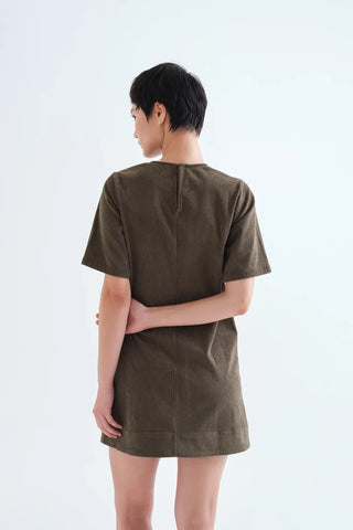 Short Dress, Olive Green