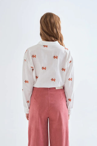 Shirt, White Print
