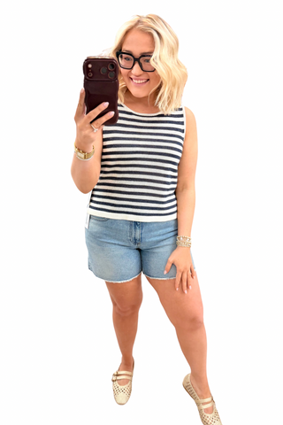 Veneto Tank Ivory/Navy