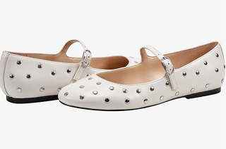 MARC FISHER ELIZZA MARY JANE BALLET FLAT IVORY