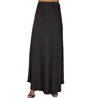 Italian Viscose Maxi Skirt in Black