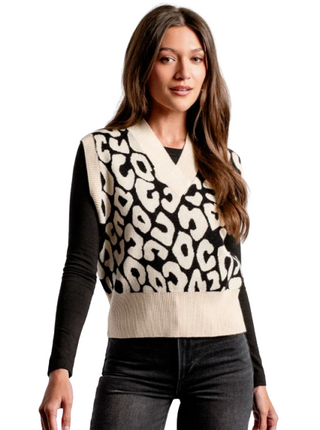 KERISMA BOZOMA VEST, BLACK/ECRU