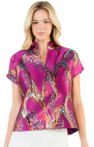 Magenta Holiday Blouse