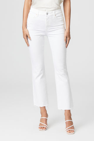 PAIGE CLAUDINE ANKLE FLARE LIVED IN CRISP WHITE W/SURF SIDE HEM