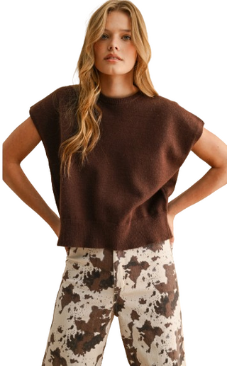 Miou Muse Loose Fit S/S Sweater Top