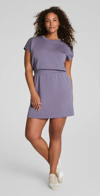 Spanx Air Essentials Crew Sweatshirt Dress, Orchid Ash