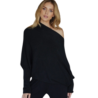 Asymmetrical Sweater in Black