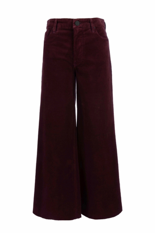 Meg High Rise Fab Ab Wide Leg in Dark Plum