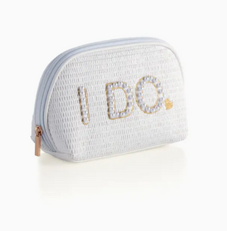I DO ZIP POUCH IN WHITE