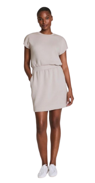 Spanx Air Essentials Crew Sweatshirt Dress, French Grey
